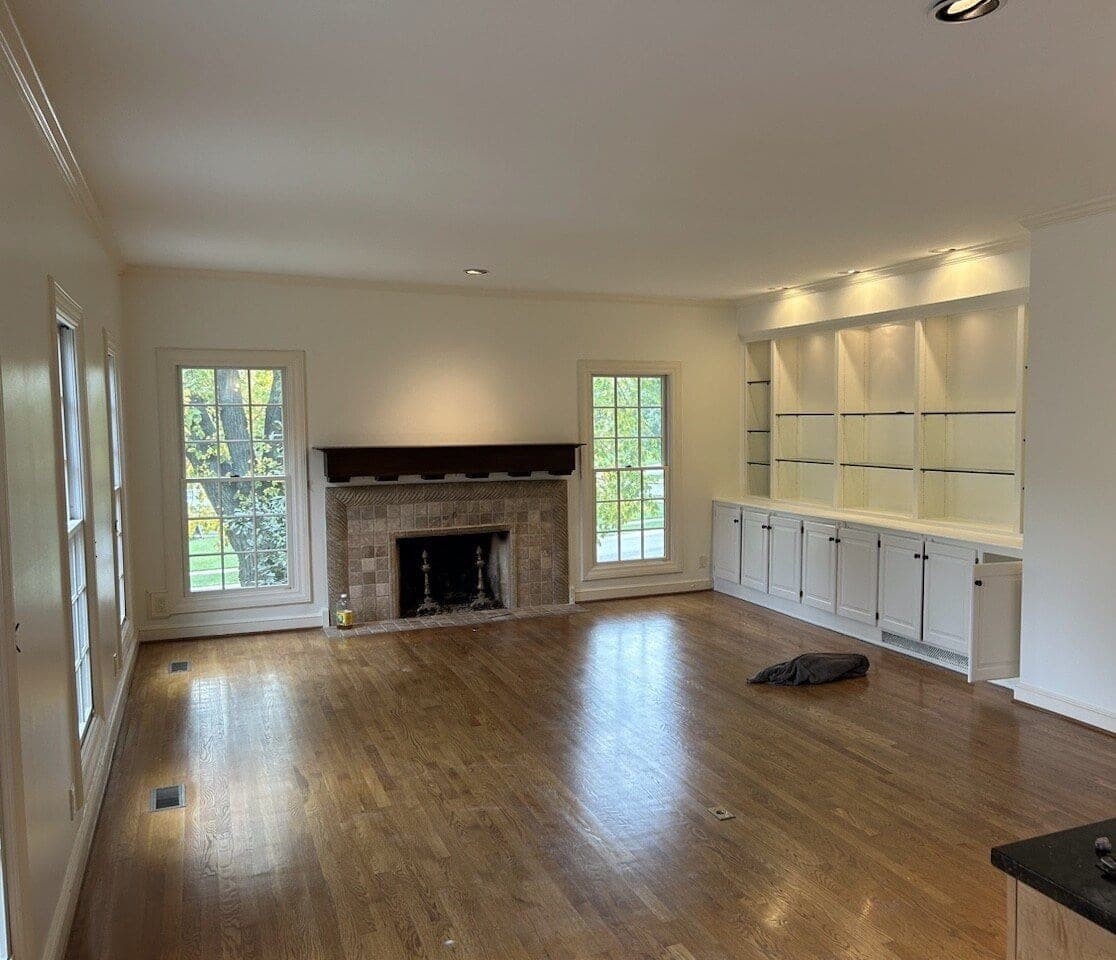 Completed living room interior paint