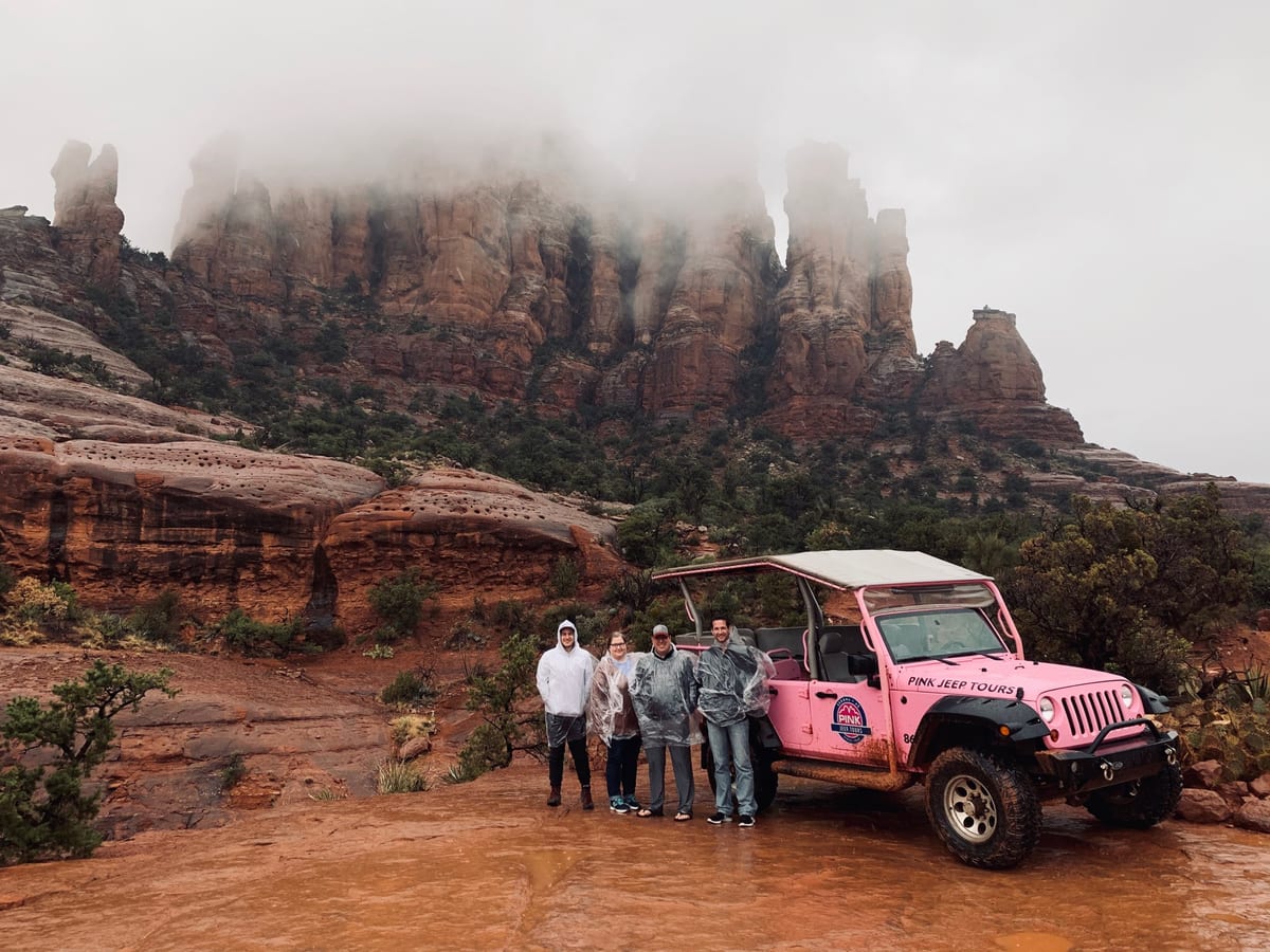 sedona pink jeep tour with family