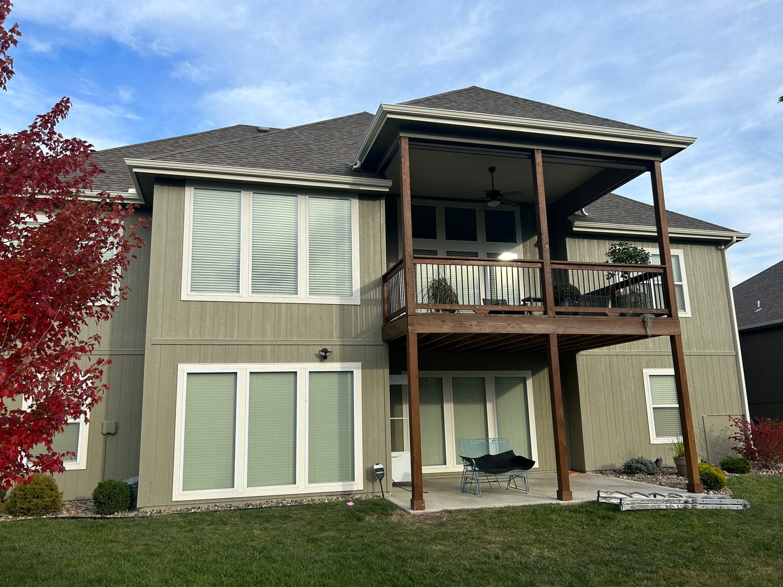 Exterior back of home after professional painting by Mission Painting